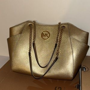 Michael Kors Gold Shoulder Bag